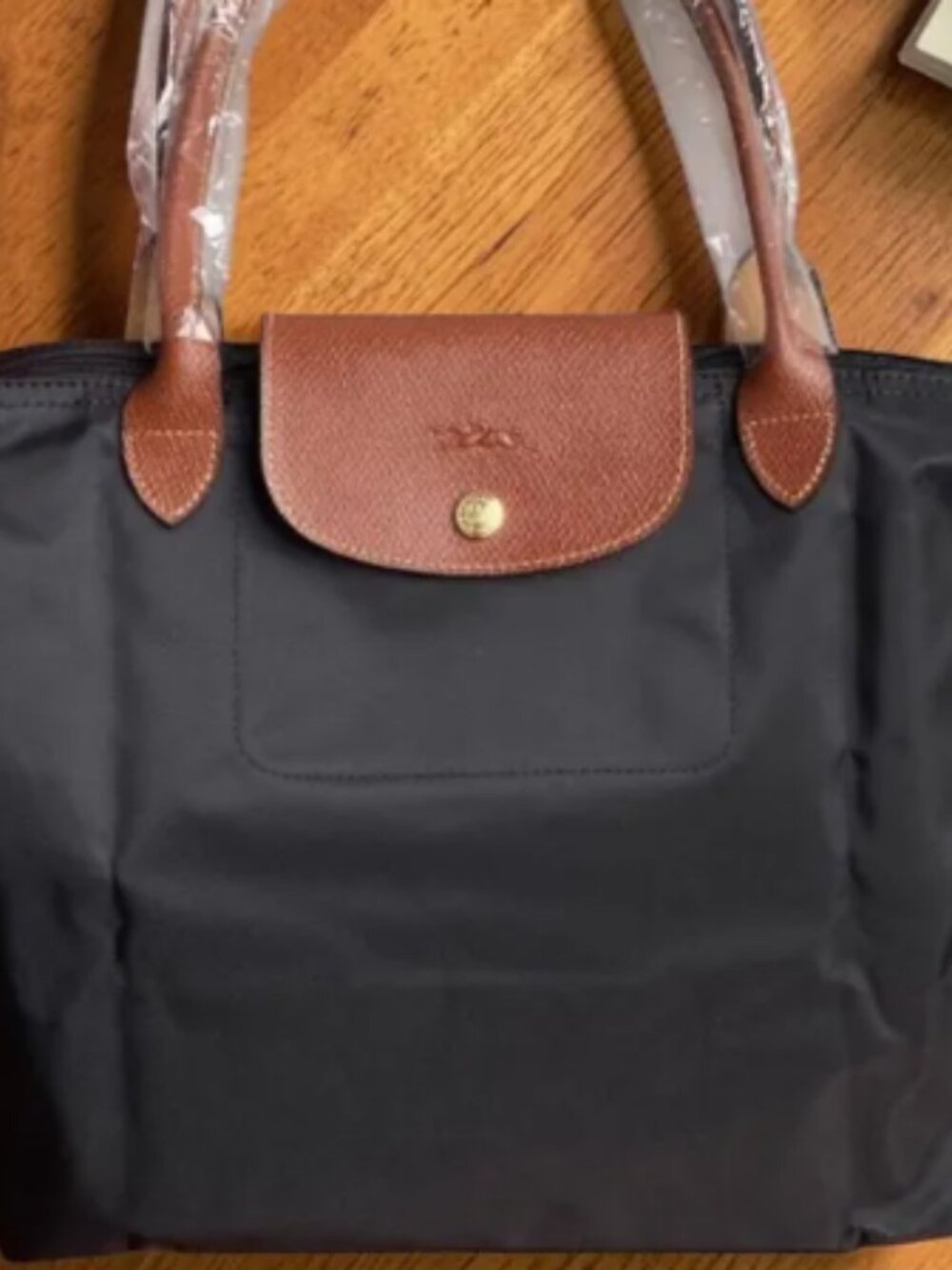 Longchamp Large Black Nylon Tote Bag